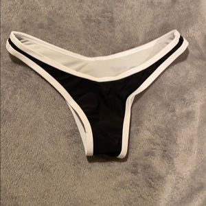 Black and white bikini bottom